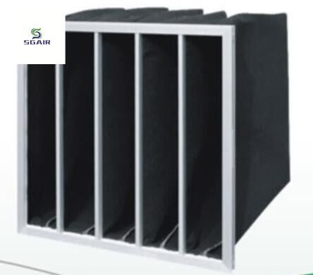멀티 포켓 디자인 활성 탄소 포켓 공기 필터 큰 공기 흐름
