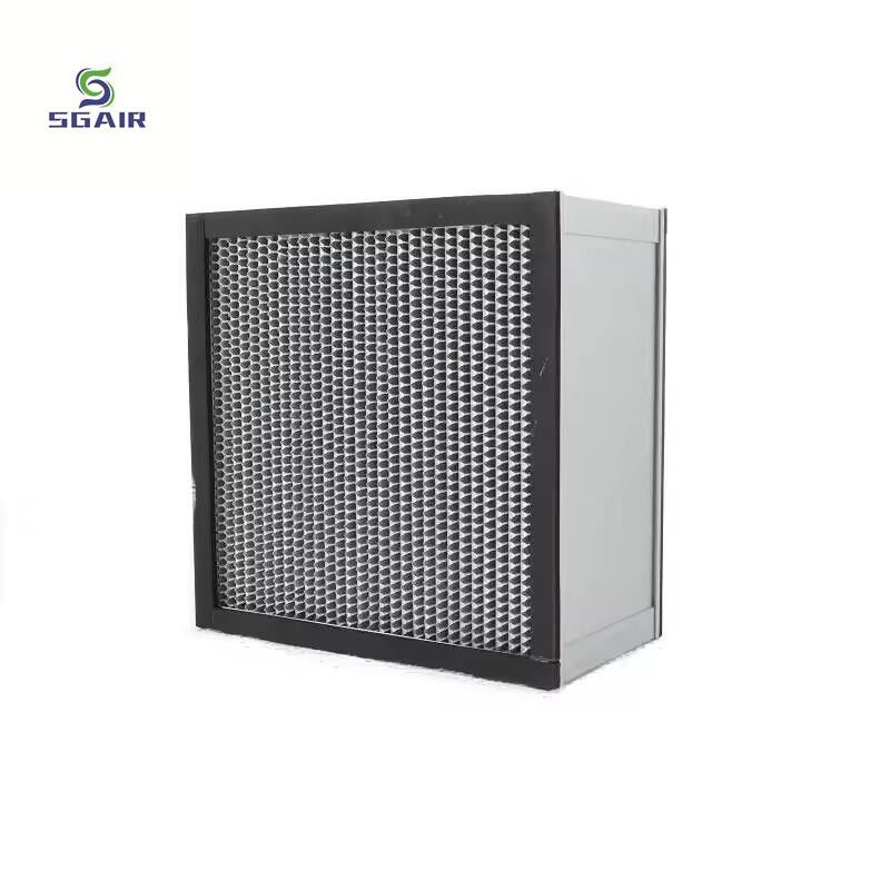 알루미늄 포일 파티션 고온 공기 필터 1.5-2.00mm SS 프레임